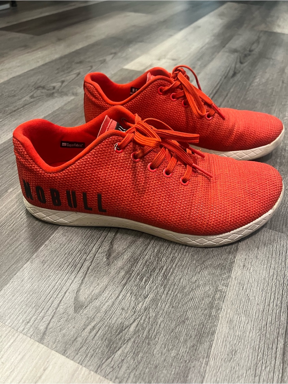 Nobull Red Sneakers Trainers Superfabric Size Mens 10 Womens 11.5 unisex